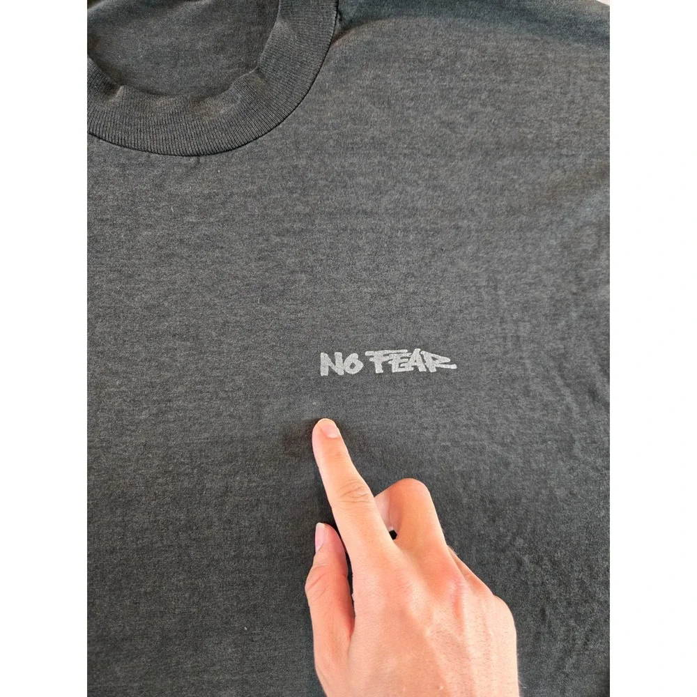 No Fear Graphic T-Shirt‎ Mens XL Faded Black Vintage 90s Single Stitch Logo